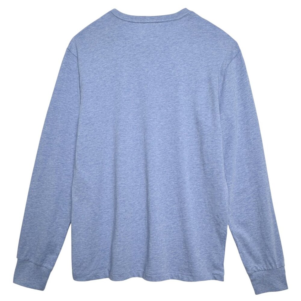 NWT POLO RALPH LAUREN LONG SLEEVE BLUE PREMIUM 100% COTTON CLASSIC SPORTY MEDIUM - Picture 5 of 7